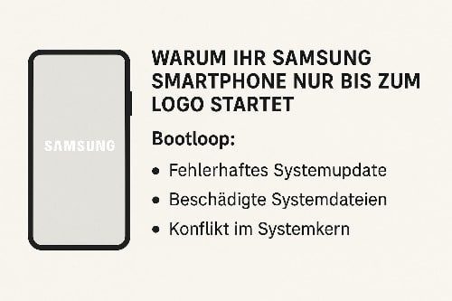 Smartphone startet nur bis zum Samsung logo