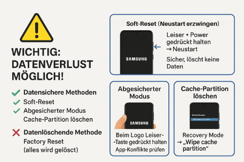 Neustart beim Samsung Smartphone erzwingen